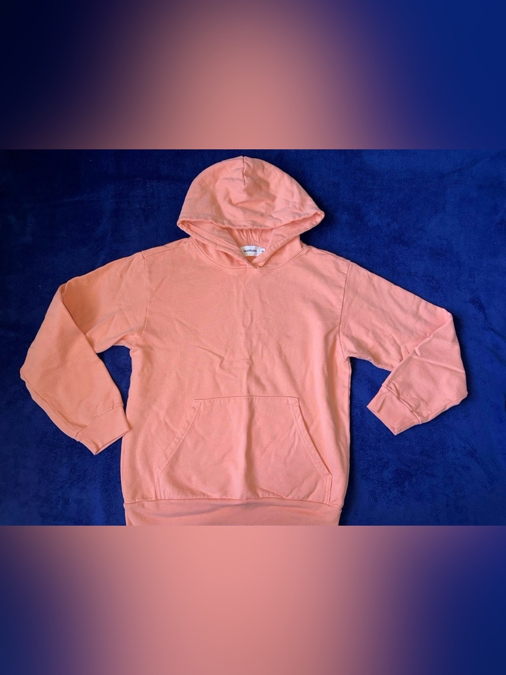 Talentless Distressed Orange Neon Premium Core Essentials Hoodie Size Medium M